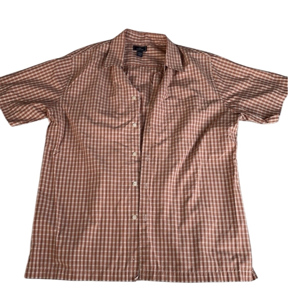 Orange Short Sleeve Button down